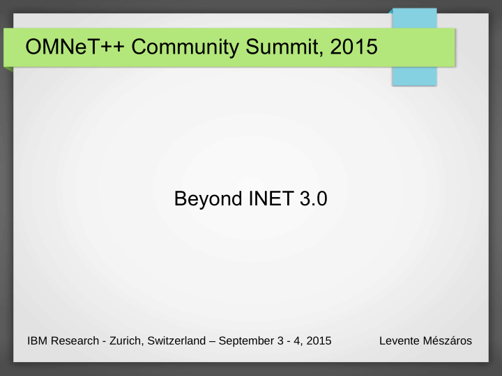 omnet community summit 2015