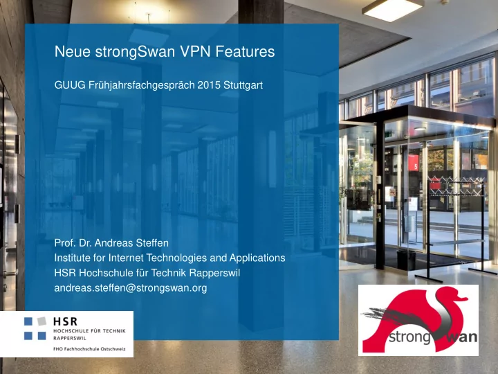 neue strongswan vpn features