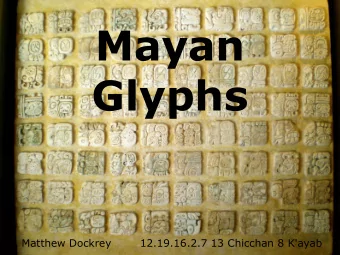Mayan  Glyphs  Matthew Dockrey        12.19.16.2.7 13 Chicchan 8 K'ayab  Stellae  Stellae  Codices