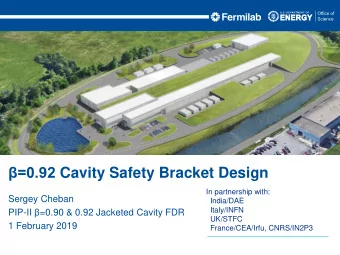 =0.92 Cavity Safety Bracket Design  In partnership with:  Sergey Cheban  India/DAE  Italy/INFN