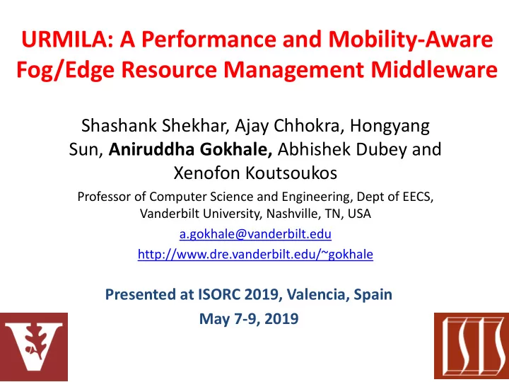 urmila a performance and mobility aware fog edge resource