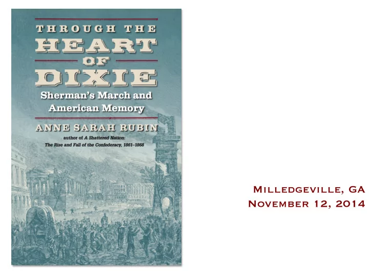 milledgeville ga november 12 2014 special field order 120