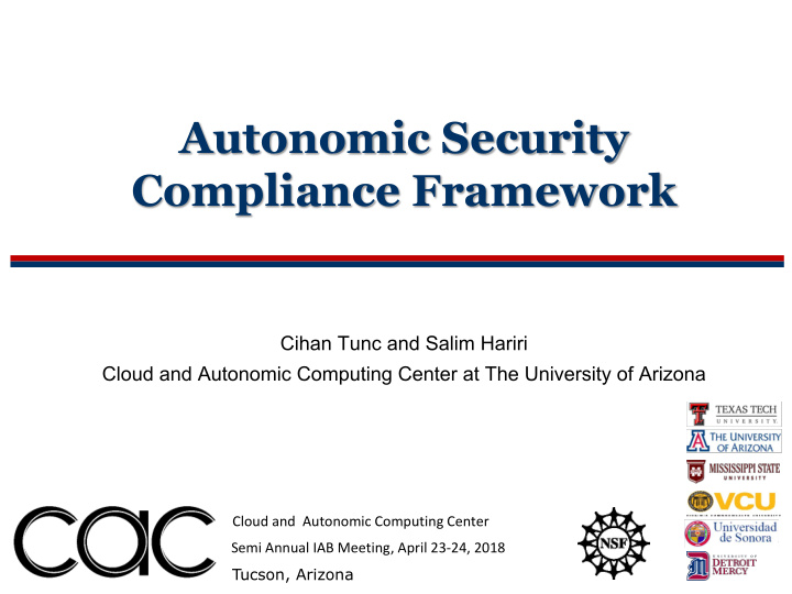 autonomic security compliance framework