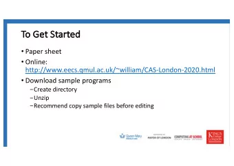 To  To Get Started  Paper sheet  Online: