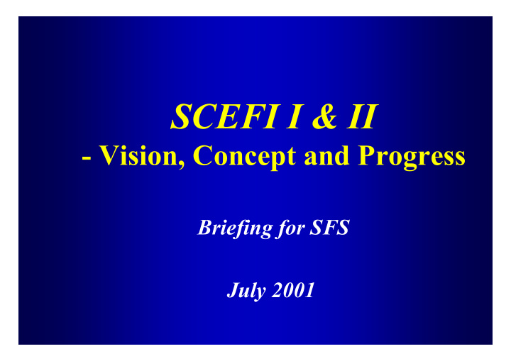 scefi i ii