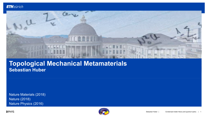topological mechanical metamaterials