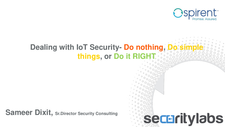 dealing with iot security do nothing do simple