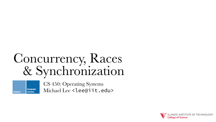 concurrency races synchronization