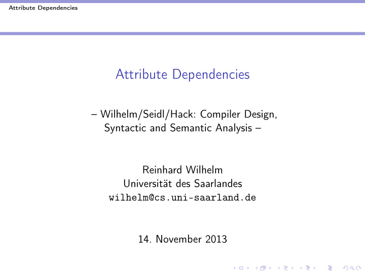 attribute dependencies