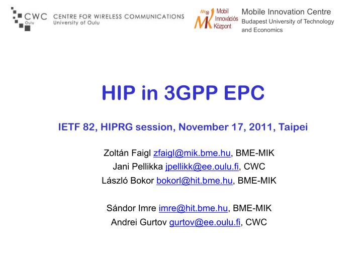 hip in 3gpp epc