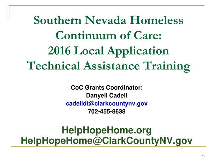 southern nevada homeless