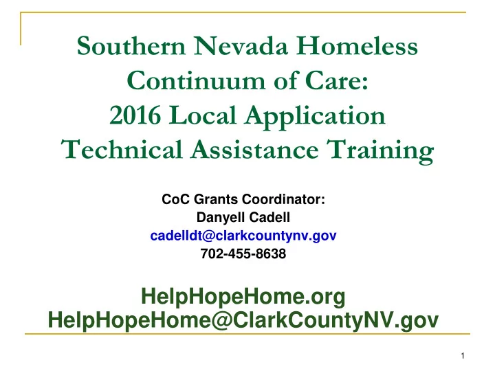 southern nevada homeless