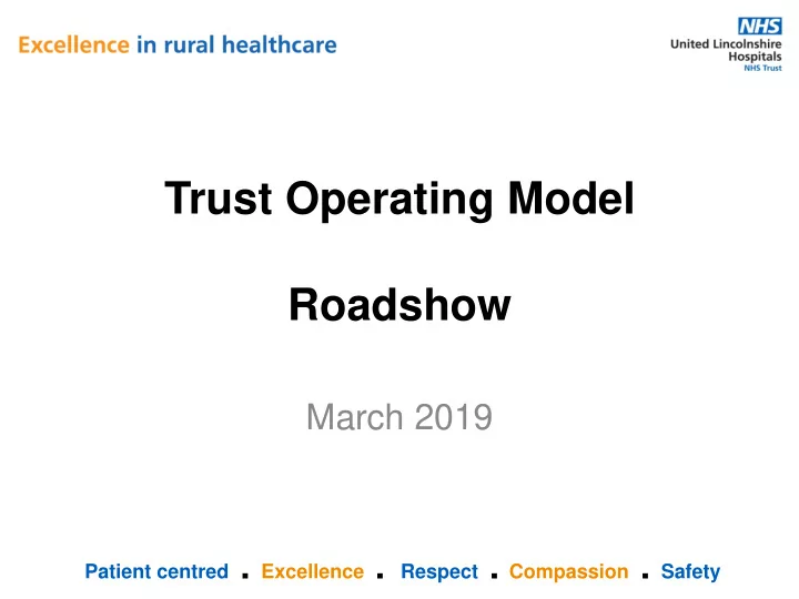 trust operating model