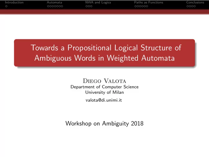 towards a propositional logical structure of ambiguous
