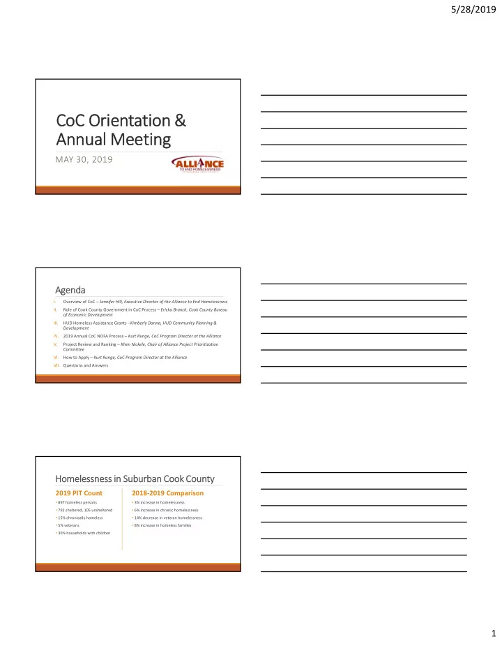 coc coc orien entation tion annual annual me meet eting
