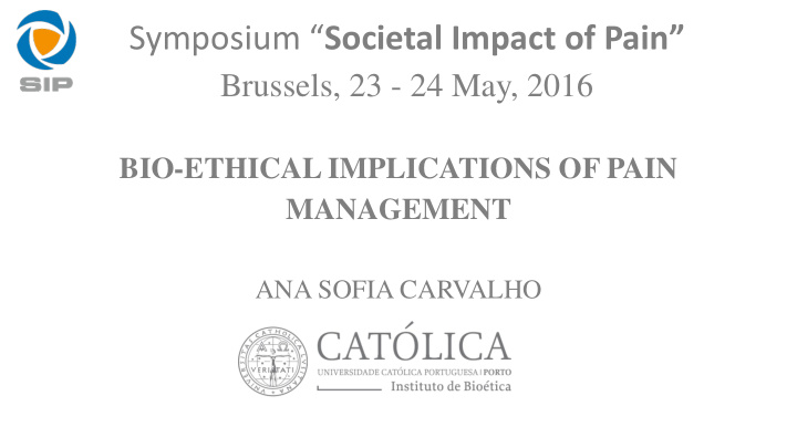 symposium societal impact of pain