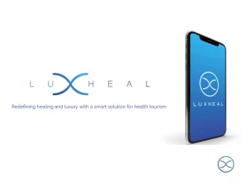 Redefining healing and luxury with a smart solution for health tourism  P  R  O  B  L  E  M