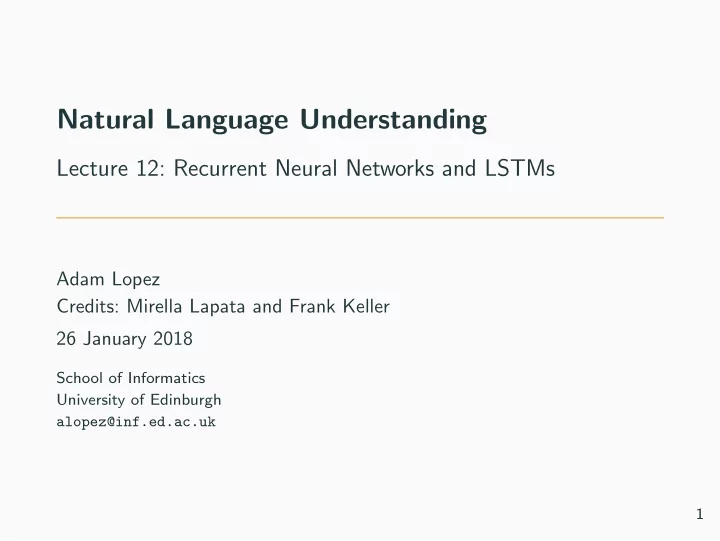 natural language understanding