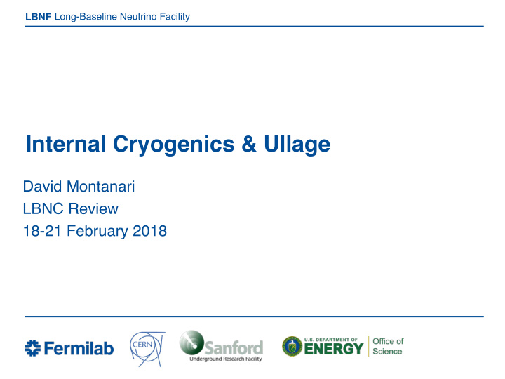 internal cryogenics ullage