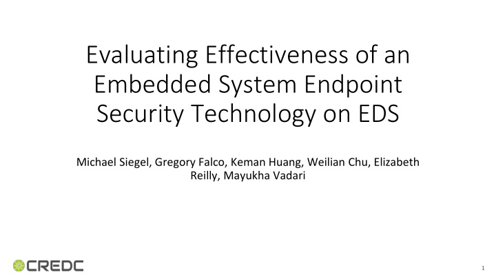 evaluating effectiveness of an embedded system endpoint