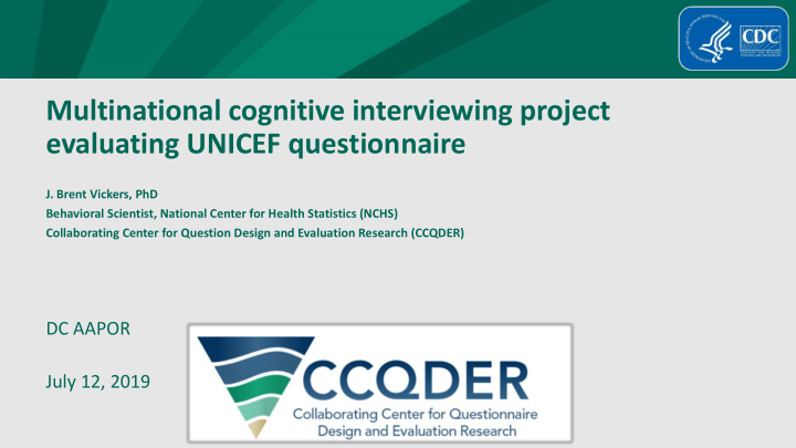 multinational cognitive interviewing project