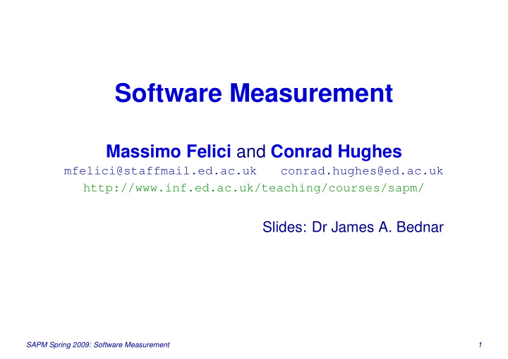 software measurement