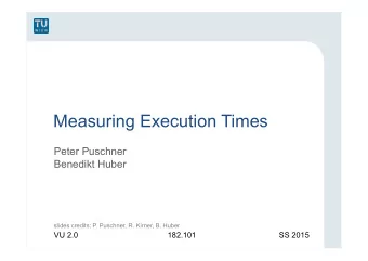 Measuring -- a Simple Solution!?  Why not obtain a WCET estimate by measuring the  execution time?