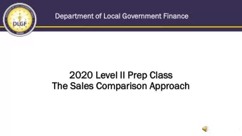 2020 Le  Level  el II Pr  II Prep C  Clas  ass  The  e Sal  ales  es C  Comparis  ison  on A