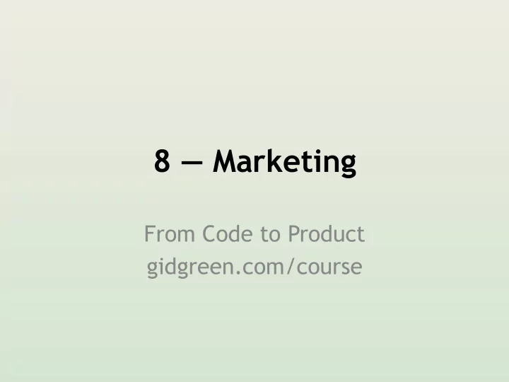 8 marketing