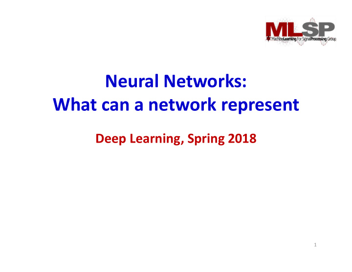 neural networks what can a network represent
