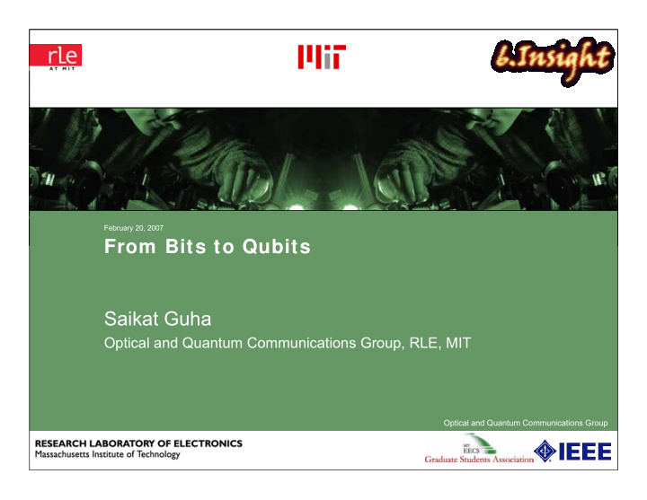 from bits to qubits saikat guha