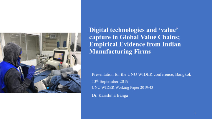 digital technologies and value capture in global value
