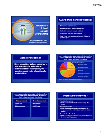 Guardianship and Trusteeship Guardianship and Trusteeship Conceptual &amp; Conceptual &amp;