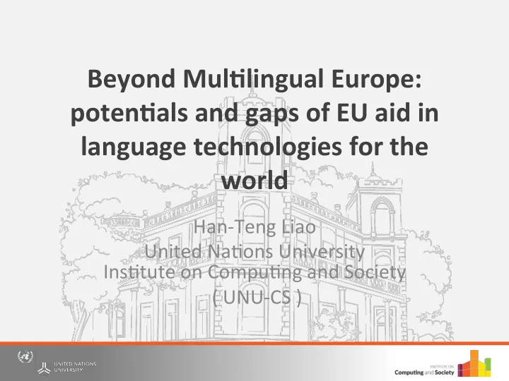 beyond mul lingual europe poten als and gaps of eu aid in