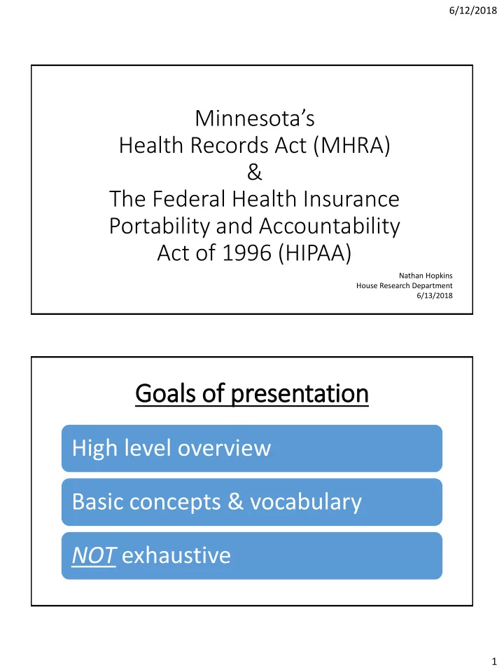 goal als of f presentation