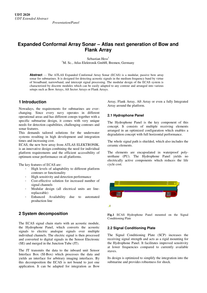 expanded conformal array sonar atlas next generation of