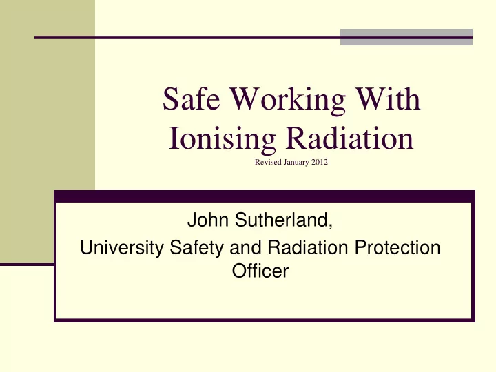 ionising radiation