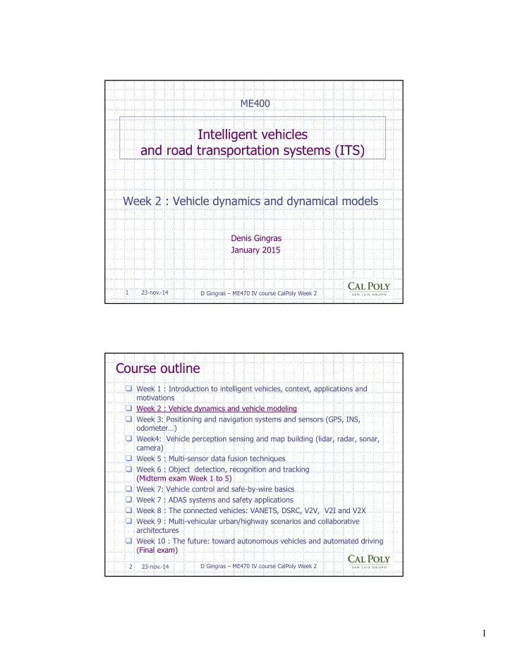 intelligent vehicles and road transportation systems its