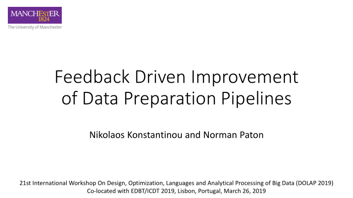 of data preparation pipelines