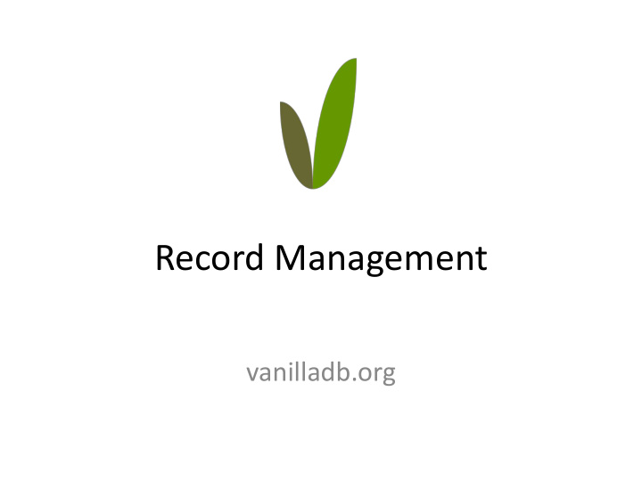 record management