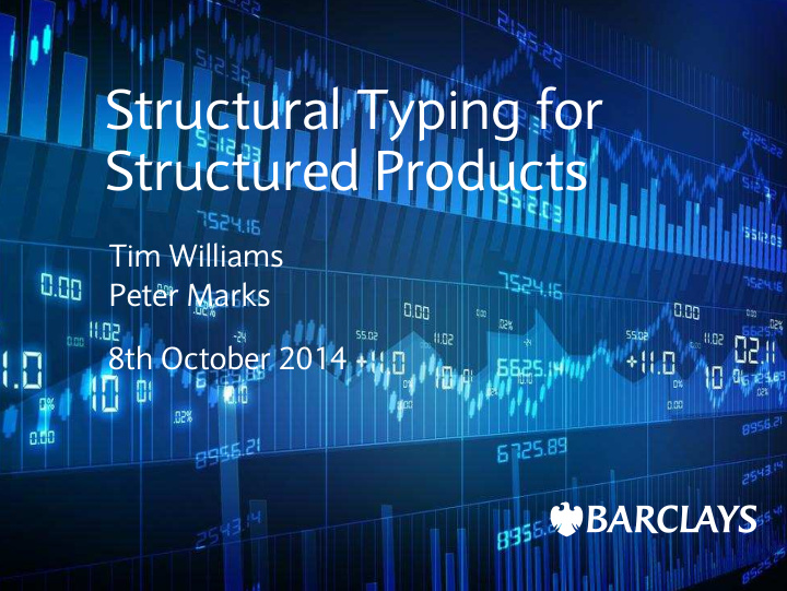 structural typing for structured products