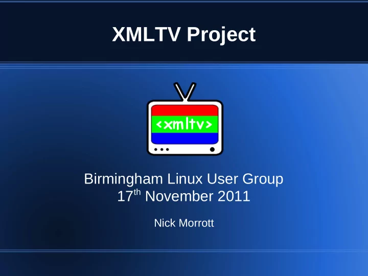 xmltv project
