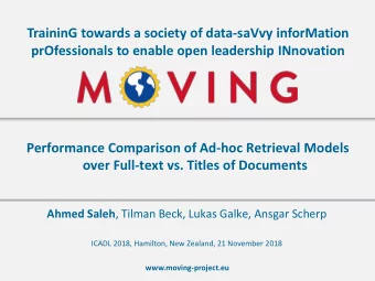 TraininG towards a society of data-saVvy inforMation  prOfessionals to enable open leadership