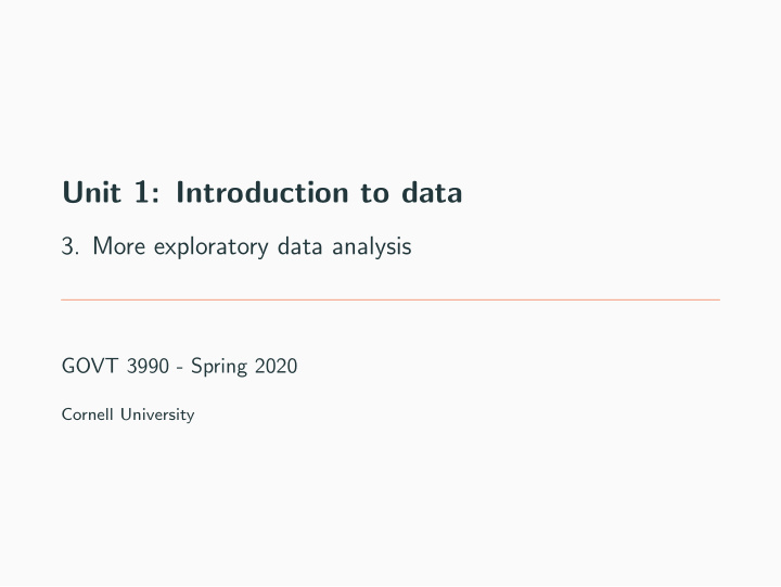 unit 1 introduction to data