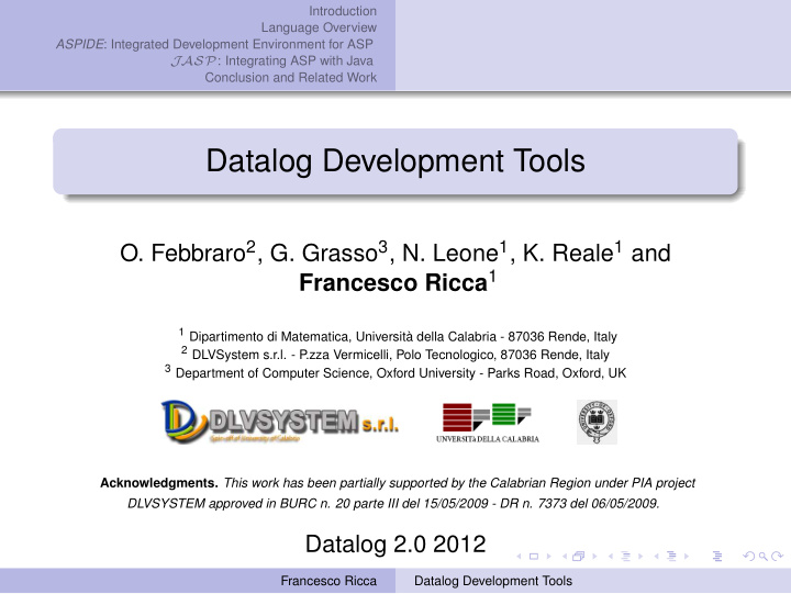 datalog development tools