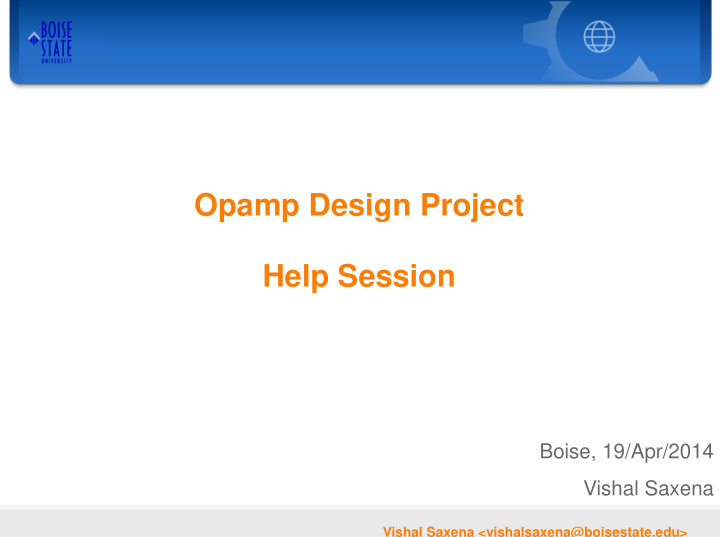 opamp design project