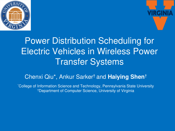 power distribution scheduling for electric vehicles in