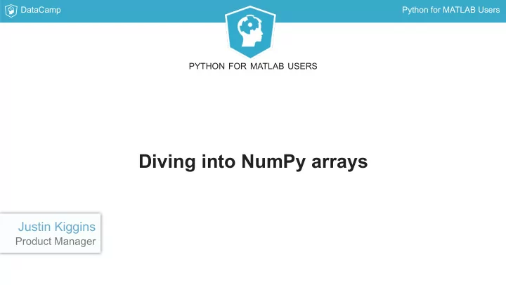 diving into numpy arrays