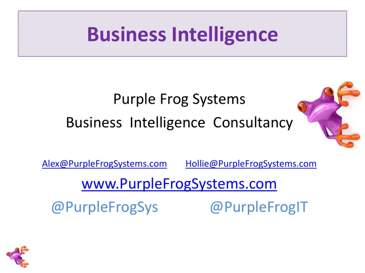 business intelligence