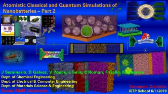 Nanobatteries  Part 2  J Seminario, D Galvez, V Ponce, L Selis, C Roman, F Gallo, M Gamero